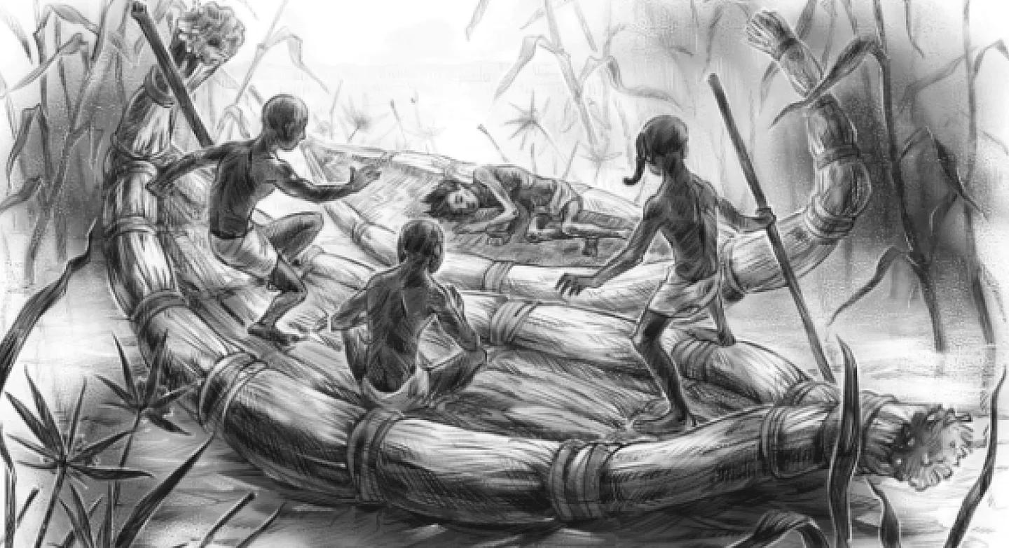 Иллюстрация из книги «День египетского мальчика»